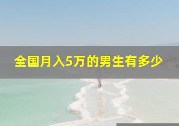 全国月入5万的男生有多少