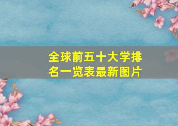 全球前五十大学排名一览表最新图片