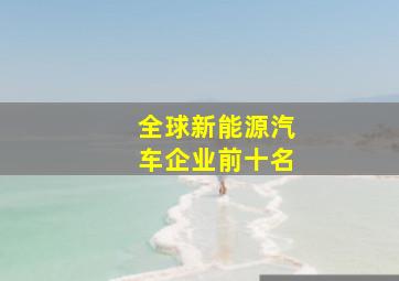 全球新能源汽车企业前十名