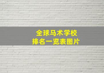 全球马术学校排名一览表图片