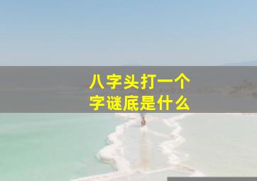 八字头打一个字谜底是什么