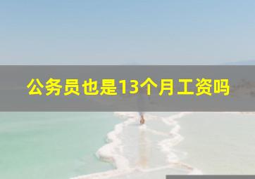 公务员也是13个月工资吗