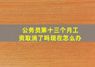 公务员第十三个月工资取消了吗现在怎么办