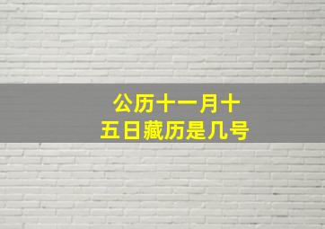 公历十一月十五日藏历是几号