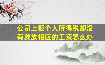 公司上报个人所得税却没有发放相应的工资怎么办