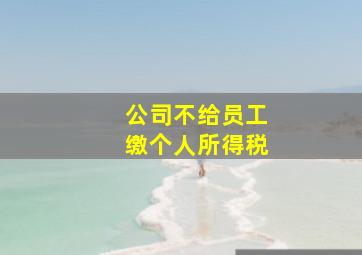 公司不给员工缴个人所得税