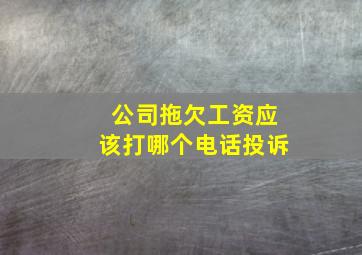 公司拖欠工资应该打哪个电话投诉