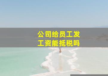 公司给员工发工资能抵税吗