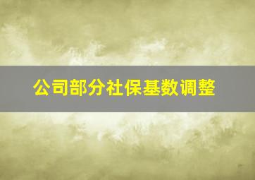 公司部分社保基数调整