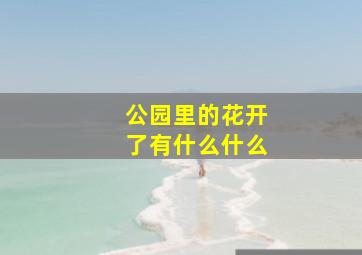 公园里的花开了有什么什么