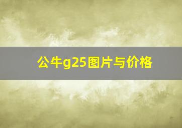 公牛g25图片与价格