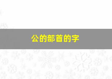 公的部首的字