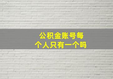 公积金账号每个人只有一个吗