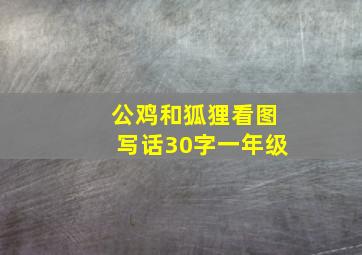 公鸡和狐狸看图写话30字一年级