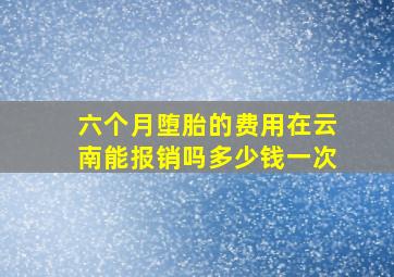 六个月堕胎的费用在云南能报销吗多少钱一次