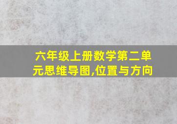 六年级上册数学第二单元思维导图,位置与方向