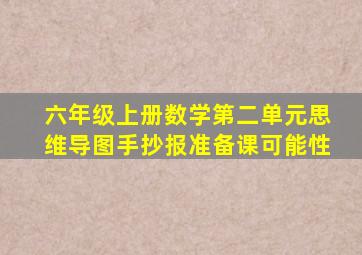 六年级上册数学第二单元思维导图手抄报准备课可能性