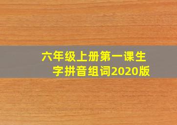 六年级上册第一课生字拼音组词2020版