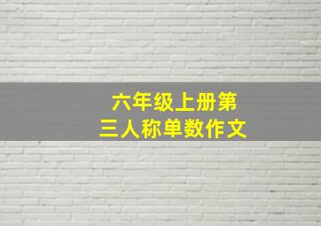 六年级上册第三人称单数作文