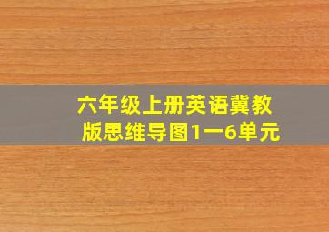 六年级上册英语冀教版思维导图1一6单元