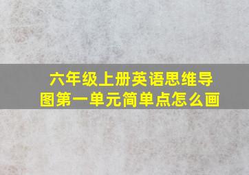 六年级上册英语思维导图第一单元简单点怎么画