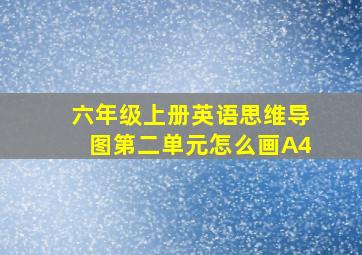 六年级上册英语思维导图第二单元怎么画A4