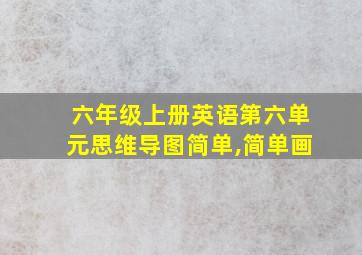 六年级上册英语第六单元思维导图简单,简单画