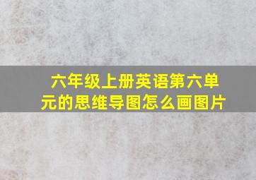 六年级上册英语第六单元的思维导图怎么画图片