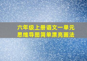 六年级上册语文一单元思维导图简单漂亮画法