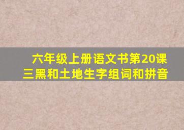 六年级上册语文书第20课三黑和土地生字组词和拼音