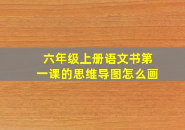 六年级上册语文书第一课的思维导图怎么画