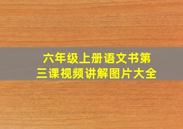 六年级上册语文书第三课视频讲解图片大全