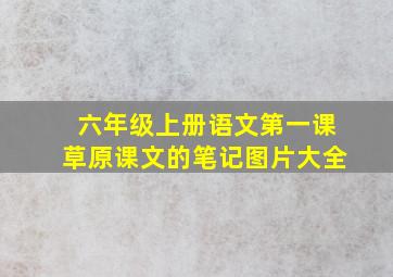 六年级上册语文第一课草原课文的笔记图片大全