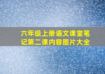 六年级上册语文课堂笔记第二课内容图片大全