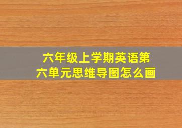 六年级上学期英语第六单元思维导图怎么画