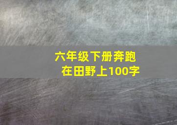 六年级下册奔跑在田野上100字