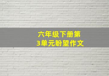 六年级下册第3单元盼望作文