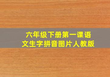 六年级下册第一课语文生字拼音图片人教版