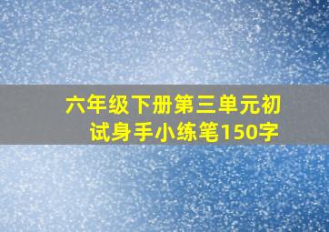 六年级下册第三单元初试身手小练笔150字