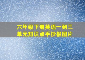 六年级下册英语一到三单元知识点手抄报图片