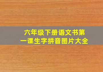 六年级下册语文书第一课生字拼音图片大全