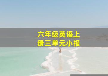 六年级英语上册三单元小报