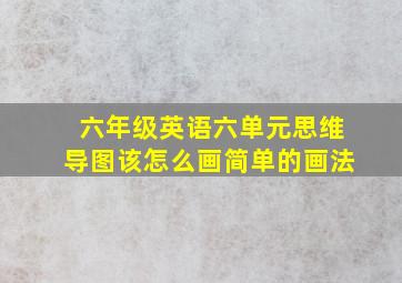 六年级英语六单元思维导图该怎么画简单的画法