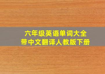 六年级英语单词大全带中文翻译人教版下册