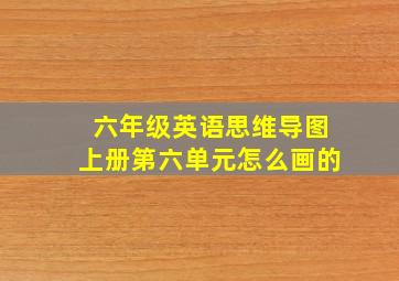 六年级英语思维导图上册第六单元怎么画的