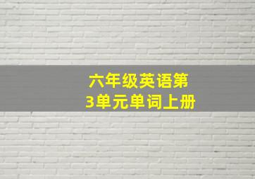 六年级英语第3单元单词上册