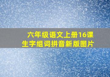 六年级语文上册16课生字组词拼音新版图片