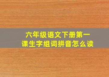 六年级语文下册第一课生字组词拼音怎么读