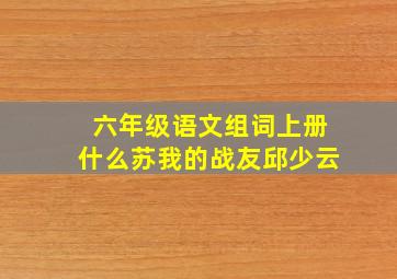 六年级语文组词上册什么苏我的战友邱少云