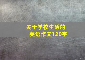 关于学校生活的英语作文120字